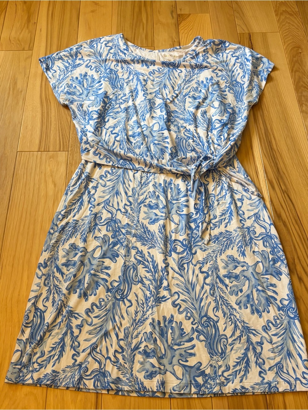 Lilly Pulitzer Inka Resort White Aqua Lounge Dress - Picture 2 of 12